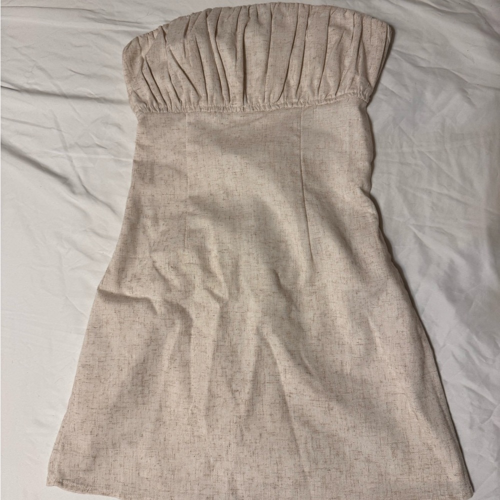 Princess Polly Strapless Cream Dress